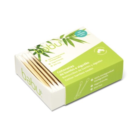 Babu - 100 Cotton Swabs - bamboo and cotton